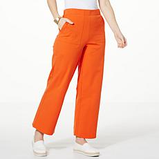 "As Is" WynneLayers Comfort Stretch Twill Pull-On Straight-Leg Ankl...