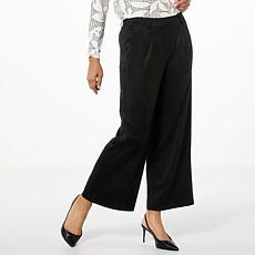 "As Is" WynneLayers Faux Suede Wide Leg Trouser Pant