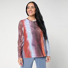 "As Is" WynneLayers Printed & Solid Mesh Top