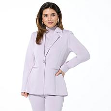 "As Is" WynneLayers Smooth Operator Blazer with Grommet Closure