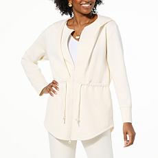 "As Is" WynneLayers Smoothing Scuba Knit Zip-Front Hoodie