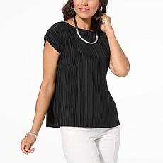 "As Is" WynneLayers Summer Plisse Knit Top