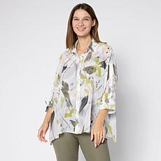 "As Is" WynneLayers Unstructured Chiffon Shirt