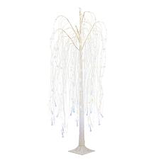 august & leo 5ft. LED Willow Tree with Tear Drop Crystals