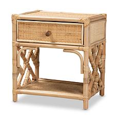 bali & pari Camara Modern Bohemian 1-Drawer Nightstand