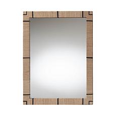bali and pari Mirai Bohemian Grasscloth 30" x 40" Rectangular Mirror