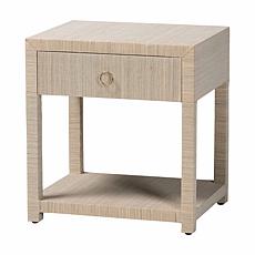 bali and pari Nata 1-Drawer Nightstand with Woven Grasscloth