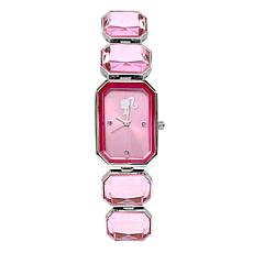 Barbie Women's Pink Sunray Dial Octagon Bracelet Watch
