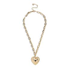 BAUBLEBAR 19" Puffed Heart Pendant Necklace