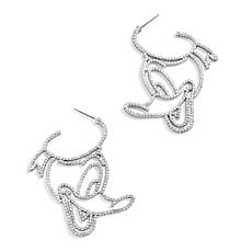 BAUBLEBAR Disney Donald Duck Pavé Silvertone Outline Earrings