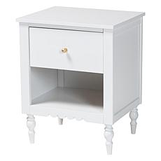 Baxton Studio Roni White Nightstand