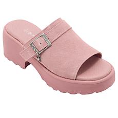 BEARPAW Frances Suede Open-Toe Clog