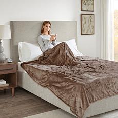 Beautyrest Heated Plush Knitted Microlight Blanket - Queen