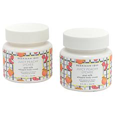 Beekman 1802 2-piece Goat Milk Body Cream - Peach Lychee