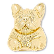 Bellezza Bronze Bulldog Dog Pendant/Brooch