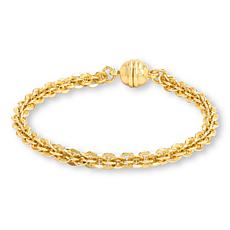 Bellezza Bronze Cristallino Chain Magnetic Clasp Bracelet