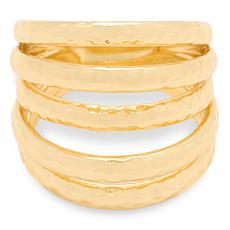 Bellezza Bronze Hammered Multi-Row Band Ring