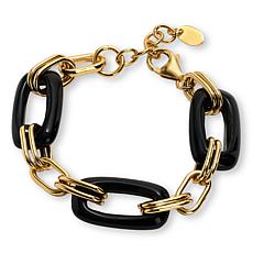 Bellezza Bronze Onyx Black Onyx Link Bracelet