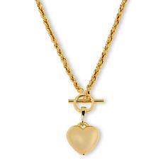 Bellezza Bronze Rope Toggle Necklace with Detachable Enhancer Charm