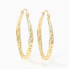 Bellezza Bronze Twinkle Round Hoop Earrings