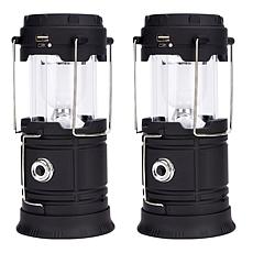 Bell+Howell Rechargeable Solar Lantern & Light Power Bank - 2-pack