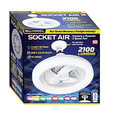 Bell+Howell Socket Air Color-Changing Light & Fan