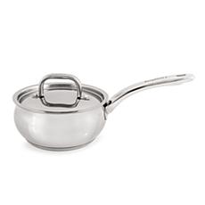 Belly Shape 18/10 Stainless Steel 6.25" Sauce Pan with SS Lid, 1.5qt.