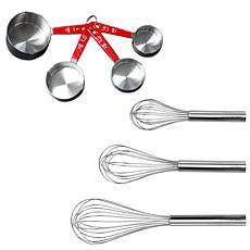 Berghoff 7pc 18/10 SS Bake Set: 3pc Whisk Set & 4pc Measuring Cup Set