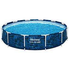 Bestway Steel Pro MAX 12 ft. Tropical Round T Above Ground Pool Set