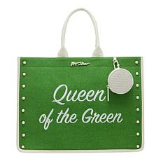 Betsey Johnson Queen of the Green Canvas Tote