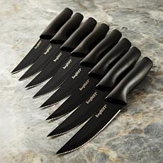 Black 8-Piece Essential 4.25" Steak Knife Set