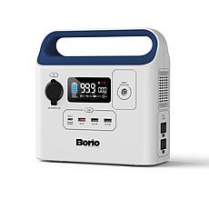 BORIO 60,000mAh Power Station with AC Outlets, USB Outlets & LED Light