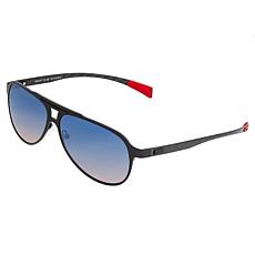 Breed Apollo Polarized Sunglasses - Black Frames and Blue Lenses