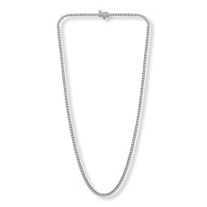 Bright Halo Lab Grown Diamond 9ctw Tennis Necklace