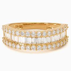 Bright Halo Lab Grown Diamonds 1.25ctw Baguette Band Ring