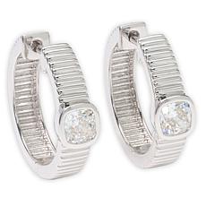 Bright Halo Lab Grown Diamonds 1ctw Cushion Cut Hoop Earrings
