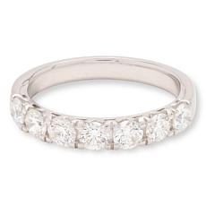 Bright Halo Lab Grown Diamonds Sterling Silver 1.05ctw 7-Stone Ring