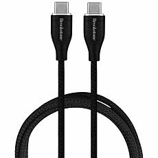 Brookstone C-to-C 60W 6ft Nylon Braided Cable with Silver Ring