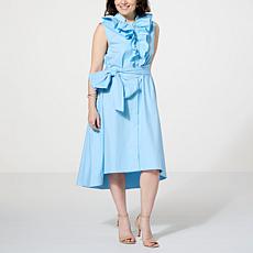 C Wonder by Christian Siriano Sleeveless Ruffle Tied Dress
