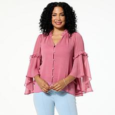 C Wonder Chiffon Drama Top