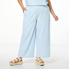 C Wonder Denim Shirting Wide-Leg Pant