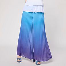 C Wonder Fully-Lined Pleated Palazzo Pant