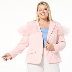 C Wonder Runway Mixed Media Blazer