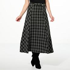 C Wonder Tweed A-Line Midi Skirt
