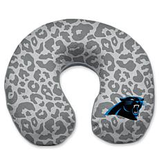 Carolina Panthers Cheetah Print Memory Foam Travel Pillow