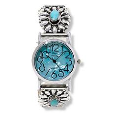 Chaco Canyon Campitos Turquoise Floral Bracelet Watch