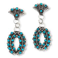 Chaco Canyon Campitos Turquoise Oval Drop Earrings