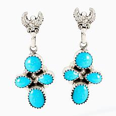 Chaco Canyon Sleeping Beauty Turquoise 4-Stone Drop Earrings