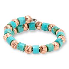 Chaco Canyon Sleeping Beauty Turquoise and Copper Bead Wrap Ring