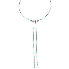 Chaco Canyon Sleeping Beauty Turquoise Dangling Bow Coil Wire Choker
